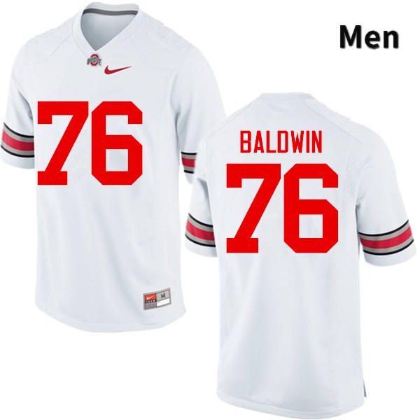 Ohio State Buckeyes Darryl Baldwin Men's #76 White Game Stitched College Football Jersey